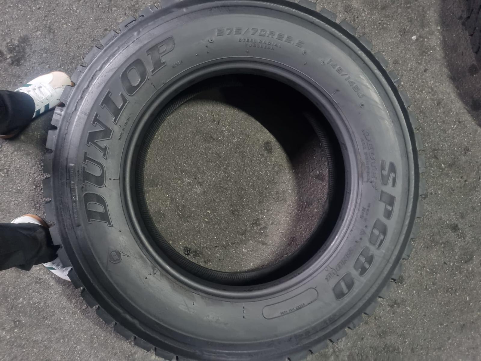 Dunlop commercial truck tyre detail