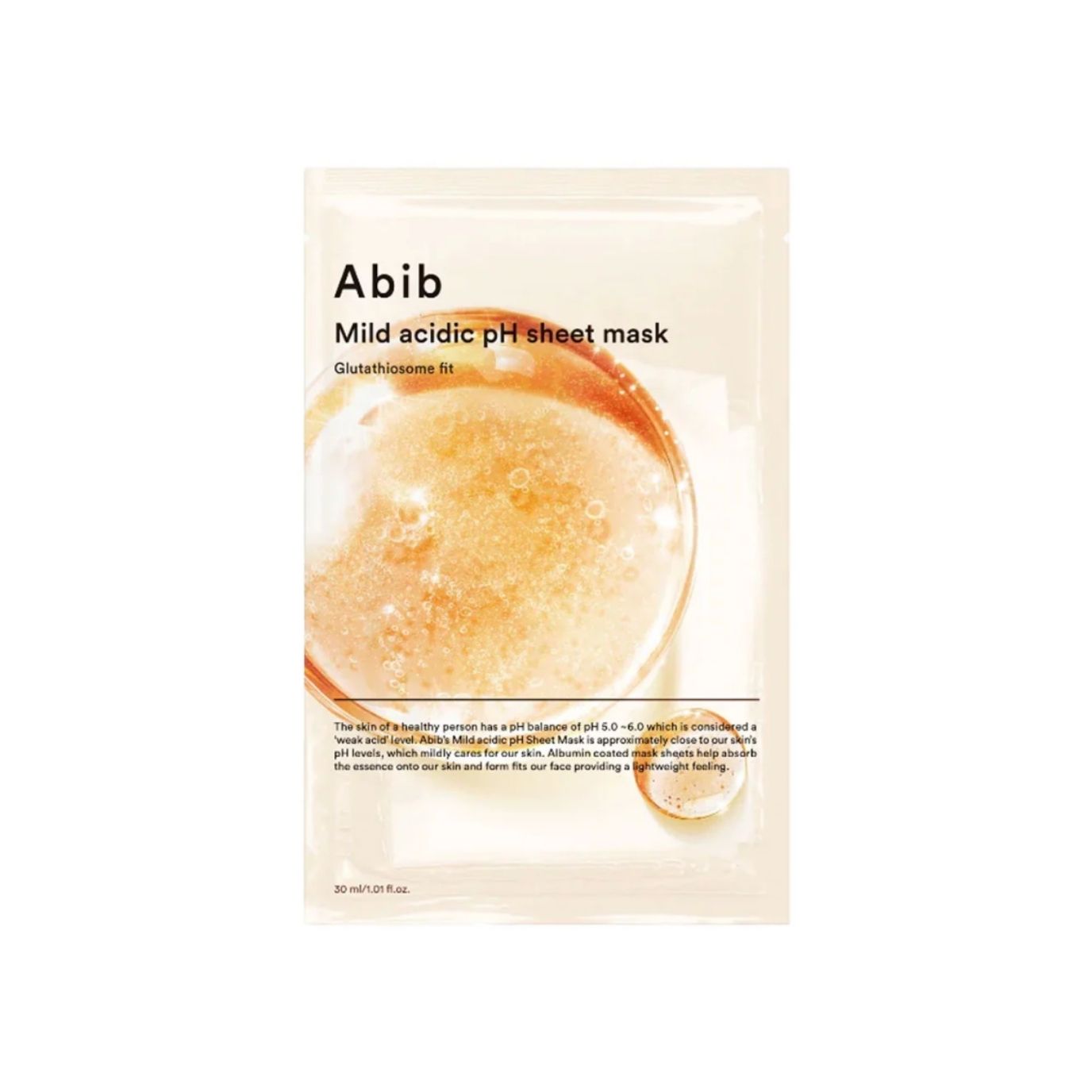 Abib Mild acidic pH sheet Glutathiosome fit
