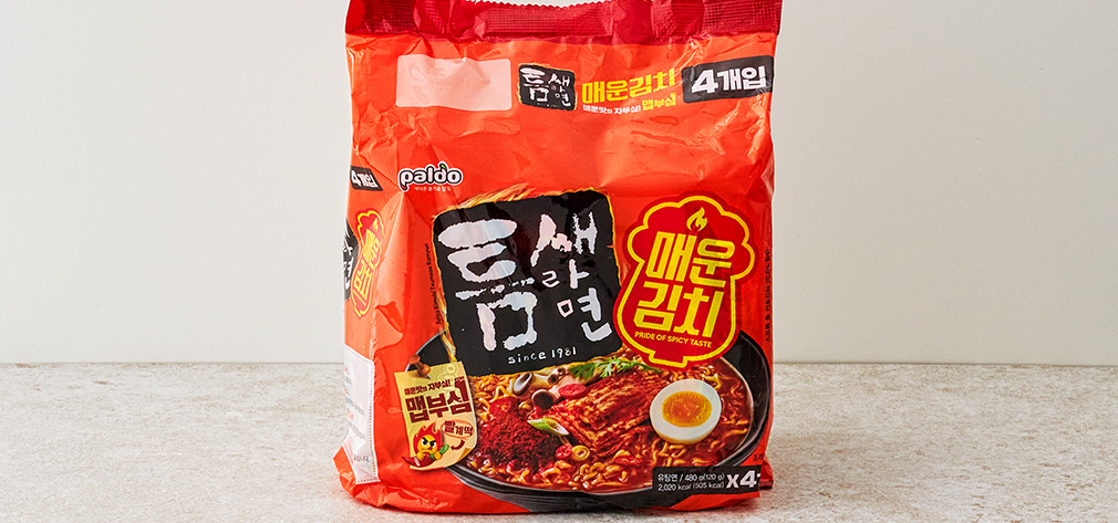PALDO TEUMSAE RAMEN SPICY KIMCHI 120g*4 Korean food wholesale product image