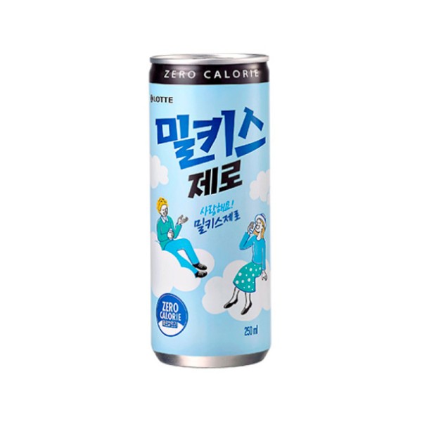 LOTTE CHILSUNG MILKIS SODA ZERO 240ml Korean food wholesale product image
