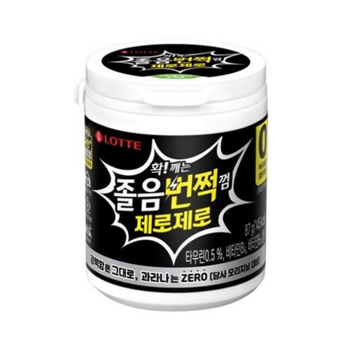 LOTTE WAKE-UP GUM ZERO ZERO 87g Korean food wholesale product image