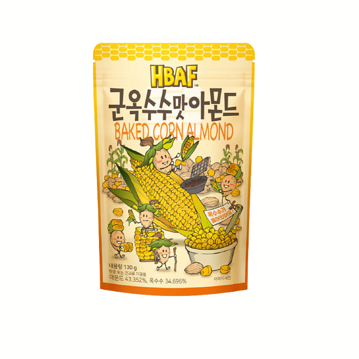 HBAF BAKED CORN ALMOND 120g Korean food wholesale product image