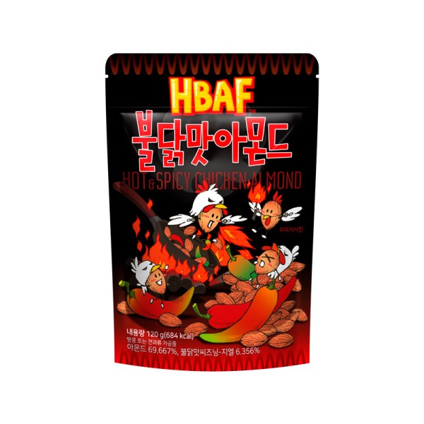 HBAF HOT SPICY CHICKEN ALMOND 120g