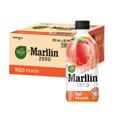 Nature's Marllin Peach PET 500ml x 20