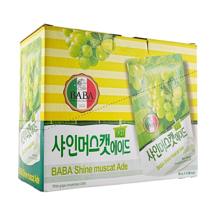 BABA ShineMuscat Ade Pouch (190ml x 10) x 5