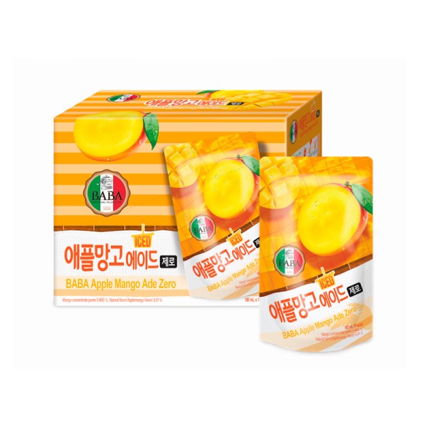 BABA AppleMango Ade Pouch (190ml x 10) x 5 Korean food wholesale product image
