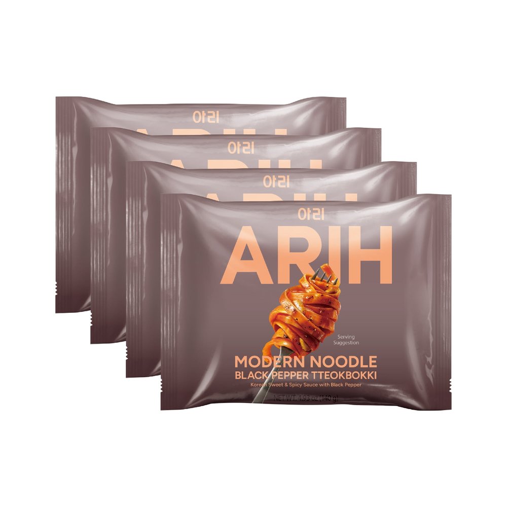 ARIH MODERN NOODLE BLACK PEPPER RABOKKI 560g (140g*4)