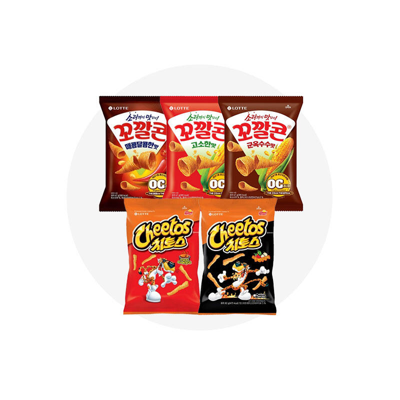 LOTTEWELLFOOD Cone Shaped Corn & Cheetos Snack 4 Bundle 188g x 8
