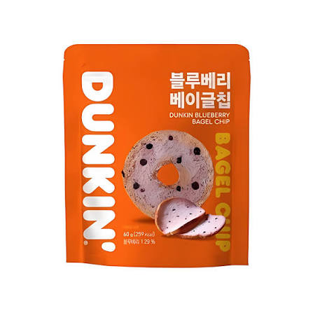 DUNKIN BLUEBERRY BAGEL CHIPS 60g Korean food wholesale product image