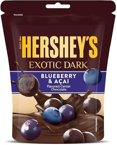 HERSHEY'S DARK CHOCOLATE ACAI & BLUEBERRY 35g