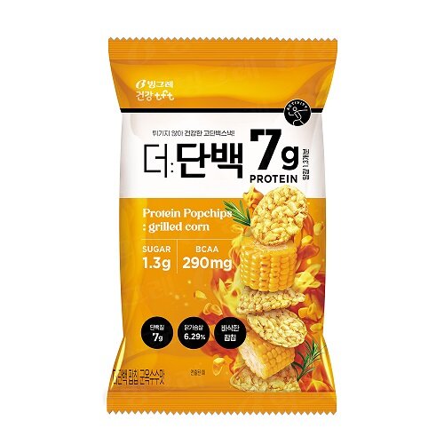 BINGGRAE THE:DANBAEK PROTEIN POPCHIPS GRILLED CORN 44g Korean food wholesale product image