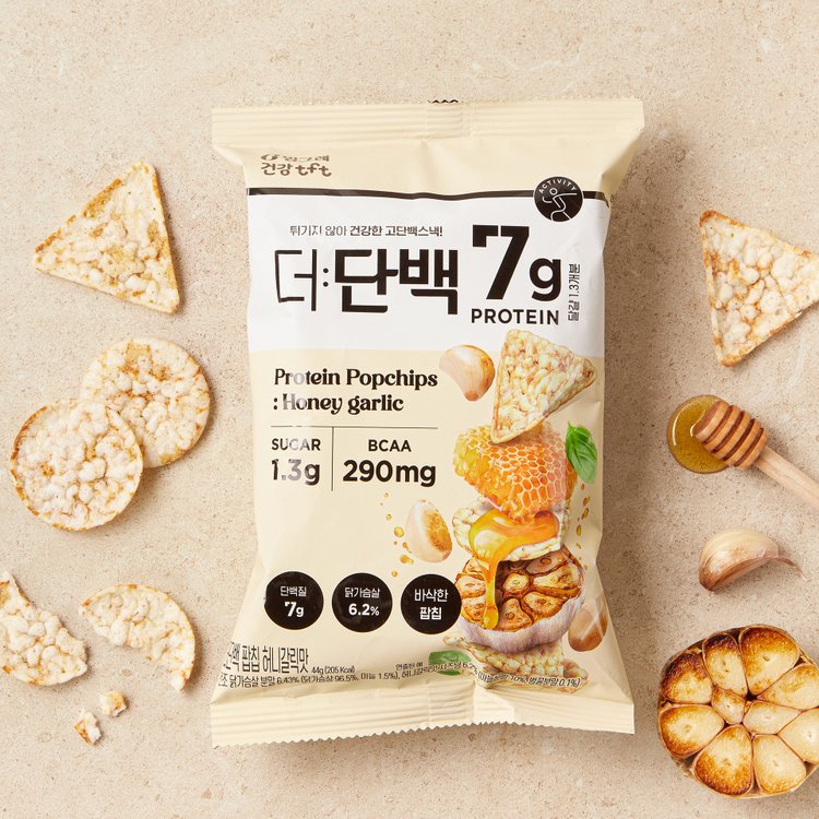 BINGGRAE THE:DANBAEK PROTEIN POPCHIPS HONEY GARLIC 44g