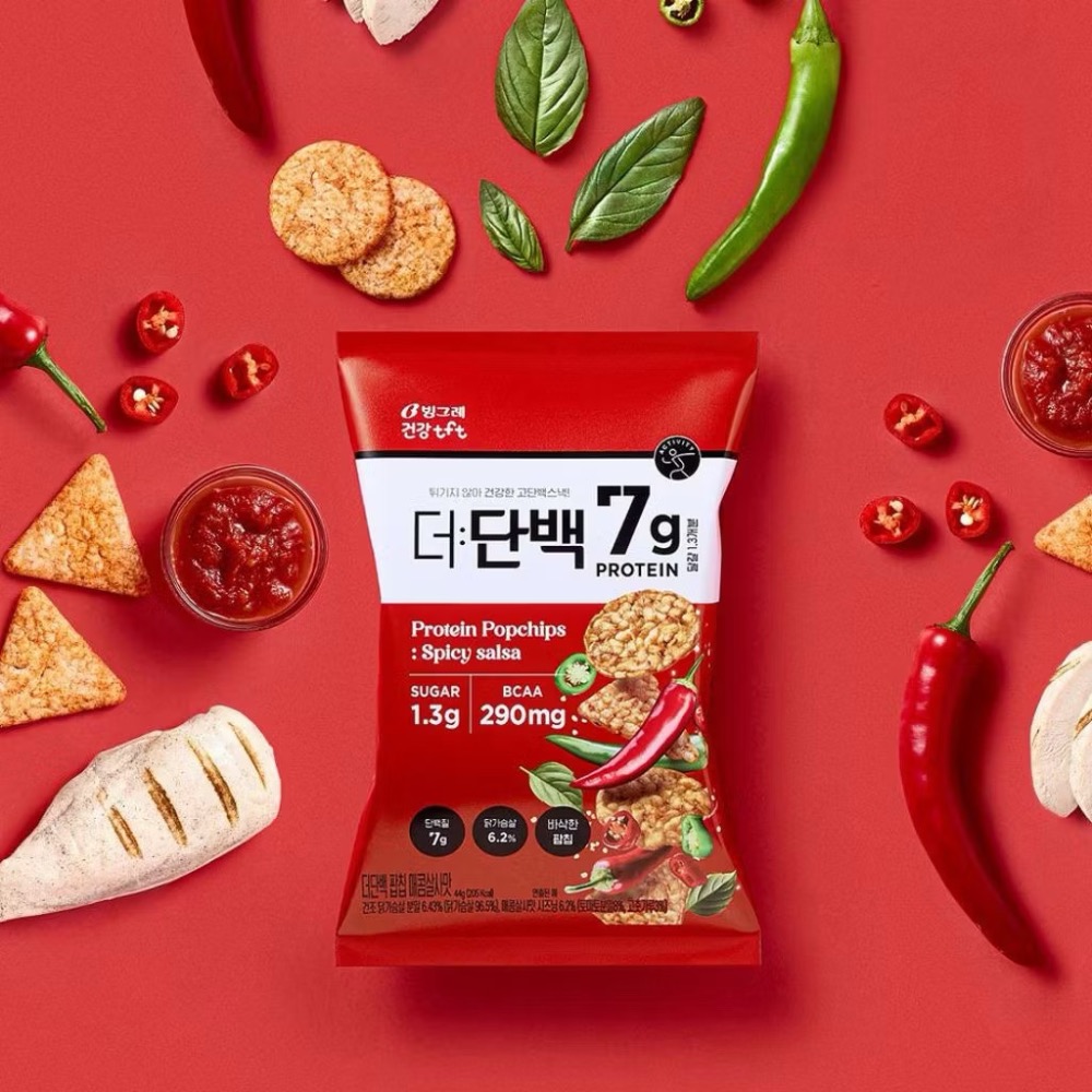 BINGGRAE THE:DANBAEK PROTEIN POPCHIPS SPICY SALSA 44g