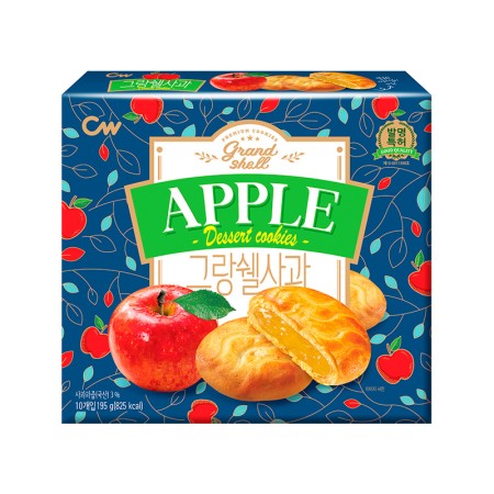CW GRAND-SHELL COOKIE APPLY 195g Korean food wholesale product image