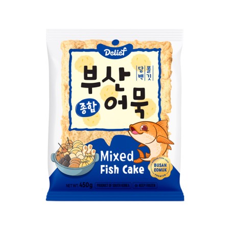 DELIEF Busan Fish Cake Assorted (F) 450g x 20 EU certified Korean food wholesale product image