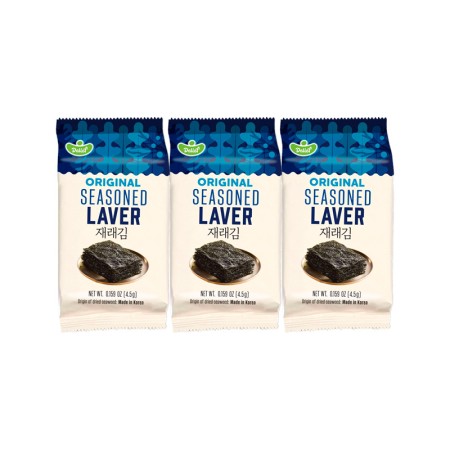 DELIEF Original Seasoned Laver HALAL 4.5g x 3p x 12 Korean food wholesale product image