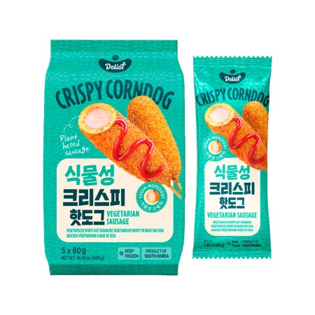 DELIEF Plant Based Crispy Corndog (F) 80g x 5p x 12 Korean food wholesale product image