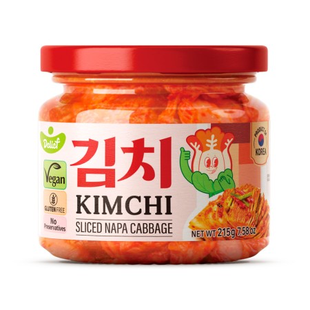 DELIEF Sliced Napa Cabbage Kimchi Bottle 215g x 12 Korean food wholesale product image