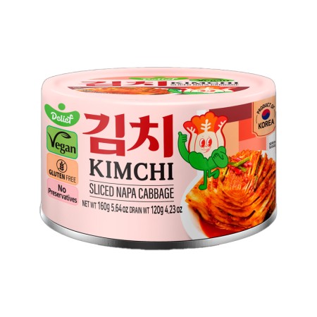 DELIEF Sliced Napa Cabbage Kimchi can 160g x 24 Korean food wholesale product image