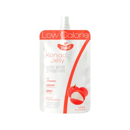 DELIEF Vegan Collagen Konjac Jelly Lychee (V) 120g x 60 Korean food wholesale product image