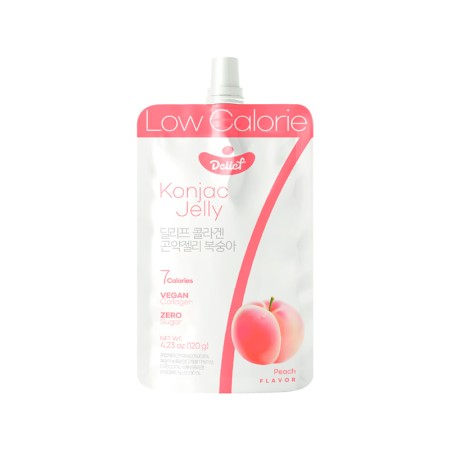 DELIEF Vegan Collagen Konjac Jelly Peach (V) 120g x 60 Korean food wholesale product image