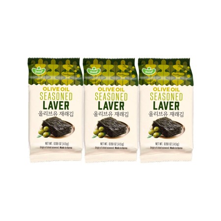 DELIEF Wasabi Seasoned Laver 4.5g x 3p x 24 Korean food wholesale product image