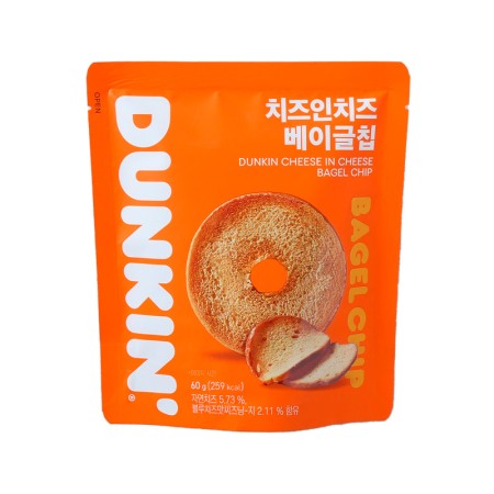 DUNKIN CHEESE IN CHEESE BAGEL CHIPS 60g