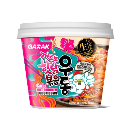 GARAK Carbo Hot Chicken Flavor Udon Bowl 230g x 12 Korean food wholesale product image