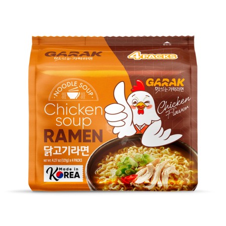 GARAK Chicken Flavor Soup Ramen 121g x 4p x 8 Korean food wholesale product image