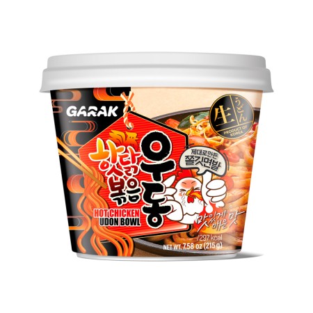 GARAK Hot Chicken Flavor Udon Bowl 215g x 12 Korean food wholesale product image