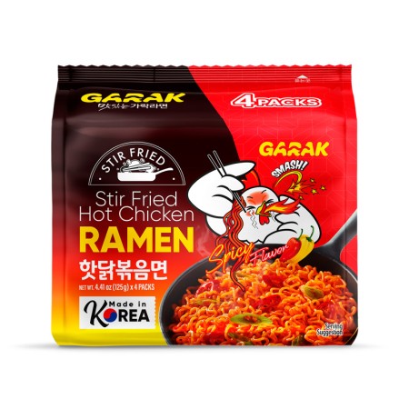 GARAK Stir Fried Hot Chicken Flavor Ramen 125g x 4p x 8 Korean food wholesale product image