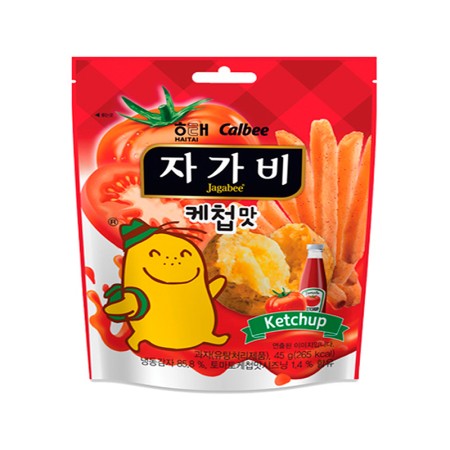 HAITAI JAGABEE POTATO CHIP KETCHUP FLAVOR 45g Korean food wholesale product image
