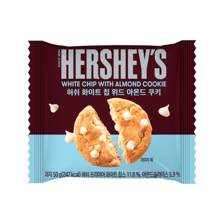 HERSHEY'S WHITE CHIP WITH ALMOND COOKIE 50g Korean food wholesale product image