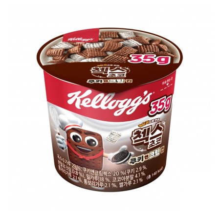 KELLOGG'S CHEX CHOCO COOKIES & CREAM CUP CEREAL 35g Korean food wholesale product image