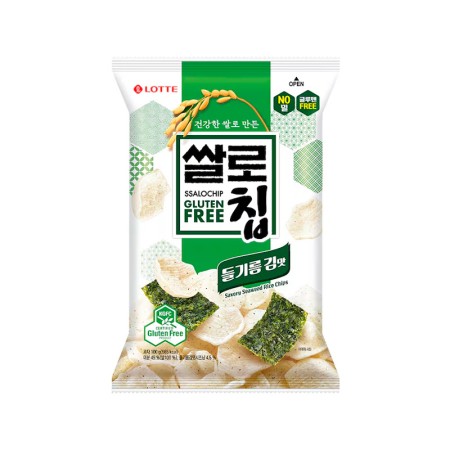 LOTTE SSALOCHIP SAVORY SEAWEED RICE CHIPS 100g Korean food wholesale product image