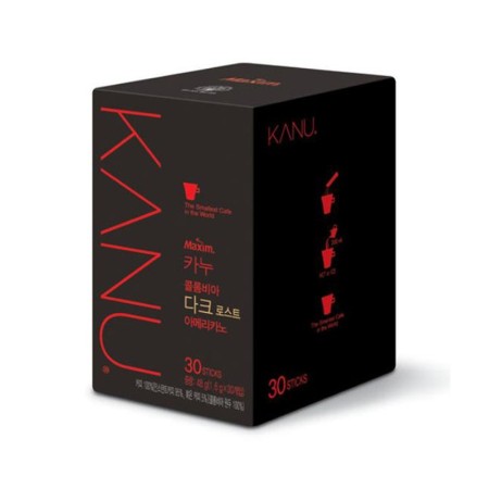 MAXIM Kanu Dark Roast Americano Regular 1.6g x 30p x 6 Korean food wholesale product image