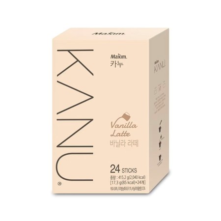 MAXIM Kanu Vanilla Latte 17.3g x 24p x 8 Korean food wholesale product image