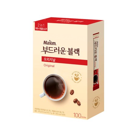 MAXIM Soft Black Original 2.7g x 100p x 8 Korean food wholesale product image