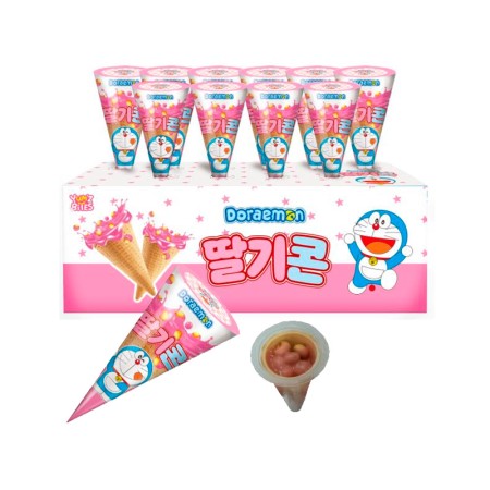 NAMU DORAEMON STRAWBERRY CORN 15g Korean food wholesale product image