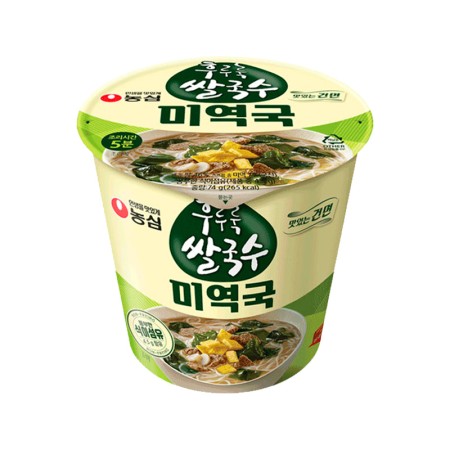 NONGSHIM Hooroorook Rice Noodle Seaweed Soup 74g Korean food wholesale product image