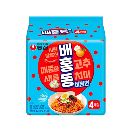NONGSHIM PEAR & RED PEPPER SWEET & HOT RAMEN 137g*4 Korean food wholesale product image