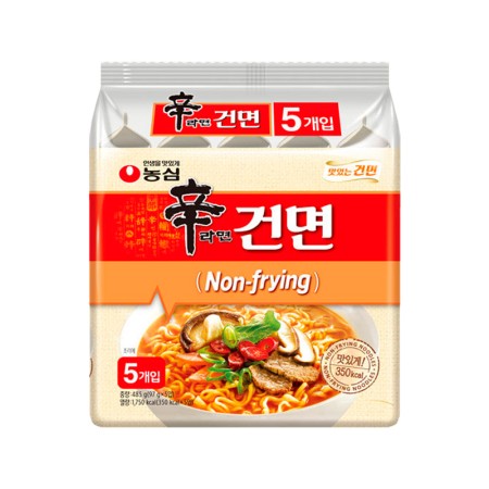 NONGSHIM SHIN RAMEN NON-FRYING RAMEN 97g*5 Korean food wholesale product image