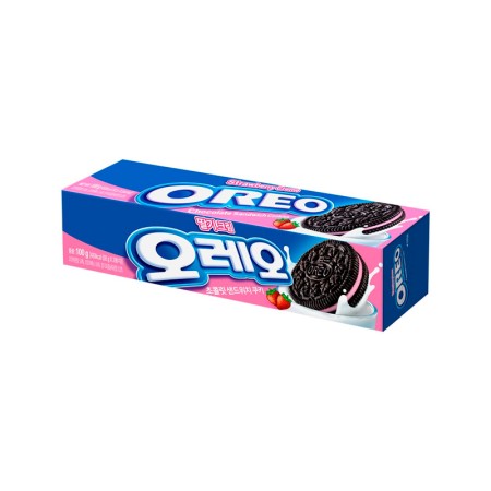 OREO CHOCOLATE SANDWICH COOKIE STRAWBERRY CREAM 100g Korean food wholesale product image