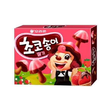 ORION CHOCOLATE MUSHROOM STRAWBERRY 45g Korean food wholesale product image