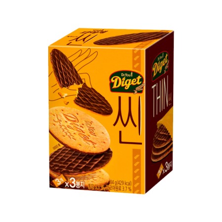 ORION DR.YOU DIGET THIN CHOCO CRACKER 84g Korean food wholesale product image