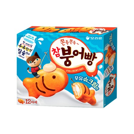 ORION FISH SHAPE CAKE MILK CREAM FLAVOR 348g Korean food wholesale product image
