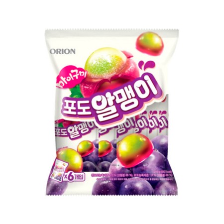 ORION GRAPE KERNELS JELLY 216g (36g*6) Korean food wholesale product image