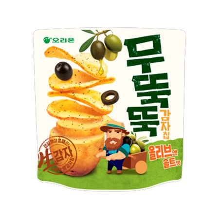 ORION THICK POTATO CHIP OLIVE & SALT FLAVOR 92g Korean food wholesale product image