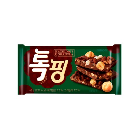 ORION TOPPING CHOCOLATE HAZELNUT & GRANOLA 43g Korean food wholesale product image