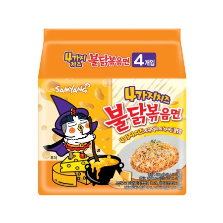 SAMYANG BULDAK RAMEN 4 CHEESE FLAVORS 145g*4 Korean food wholesale product image